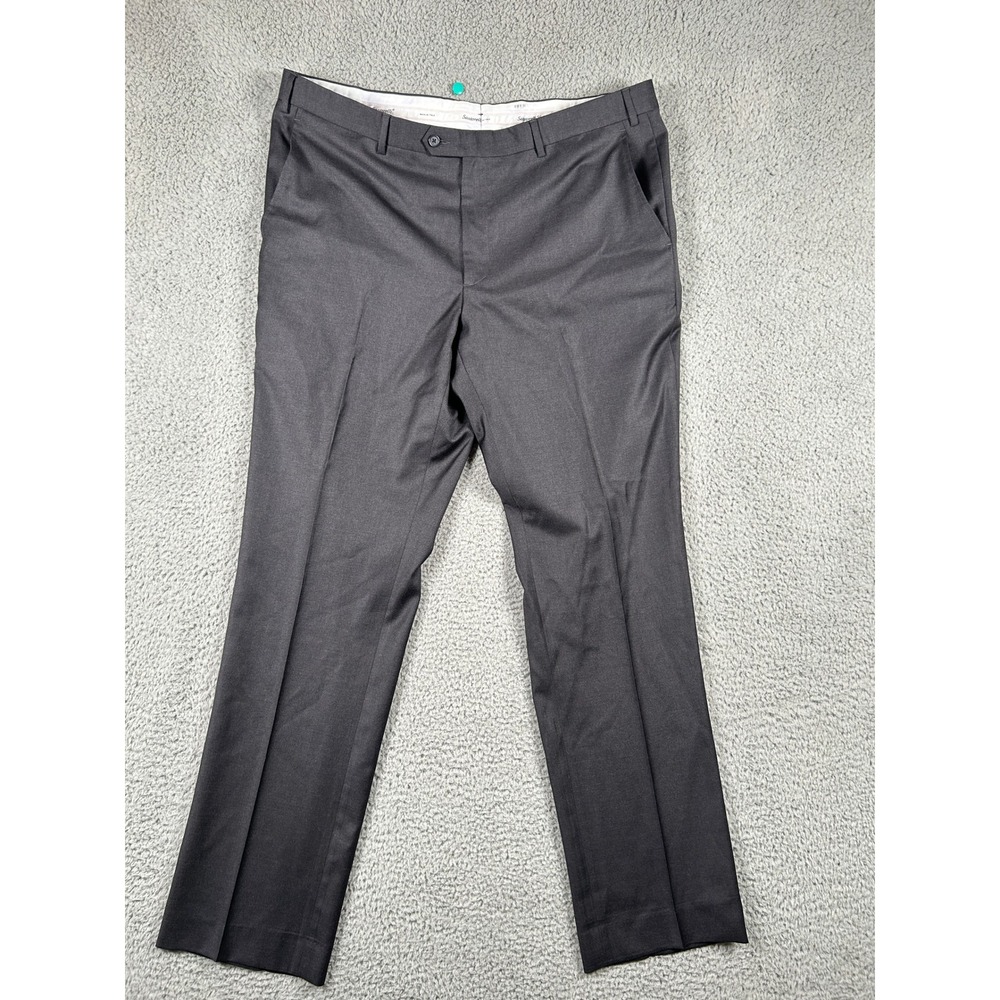 Santorelli Roma Loro Piana Wool Dress Pants Mens 42 Charcoal Grey Made in Italy